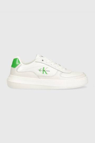 Кожаные кроссовки Calvin Klein Jeans CHUNKY CUPSOLE цвет белый YW0YW01410 Кожаные кроссовки Calvin Klein Jeans CHUNKY CUPSOLE цвет белый YW0YW01410