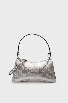 Женская серебристая сумка K SEVEN ELEMENT Серебряный ONESIZE Karl Lagerfeld 240W3039