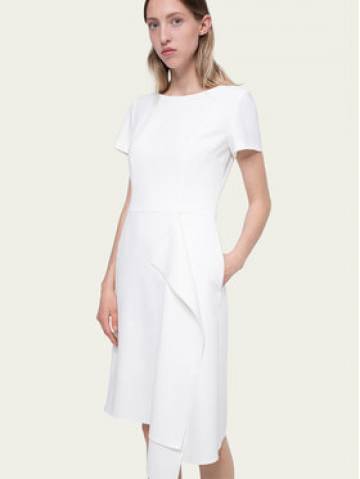 Hugo Коктейльна сукня Kibina 50432548 Білий Regular Fit Hugo Коктейльна сукня Kibina 50432548 Білий Regular Fit