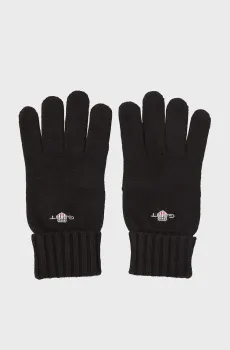 Мужские черные перчатки LOGO Черный ONESIZE Gant 9910047