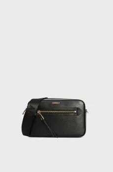Женская черная кожаная сумка BRYANT AVE CAMERA BA Черный ONESIZE DKNY R42E3E22