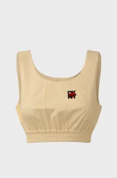 Женский бежевый топ Бежевый M DKNY D2B4A105