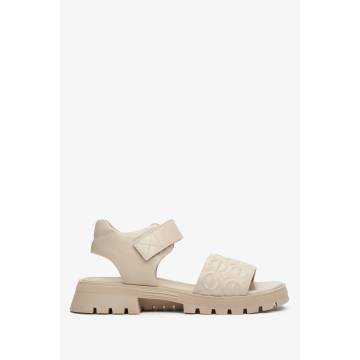 Сандалі шкіряні бежеві Estro ER00113074