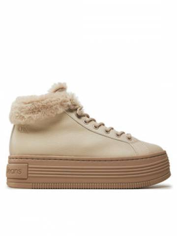 Calvin Klein Jeans Ботильйони Bold Platf Low Laceup Mg YW0YW01590 Бежевий Calvin Klein Jeans Ботильйони Bold Platf Low Laceup Mg YW0YW01590 Бежевий