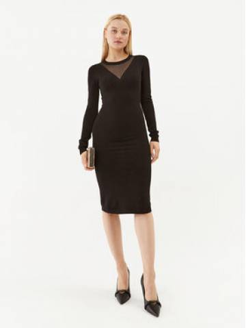 Fracomina Трикотажна сукня FJ23WD5002K51801 Чорний Slim Fit Fracomina Трикотажна сукня FJ23WD5002K51801 Чорний Slim Fit