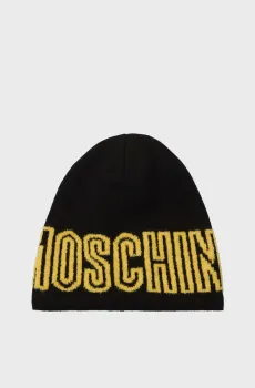 Женская черная шерстяная шапка Черный ONESIZE Moschino 65280 - M2566