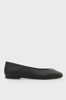 Женские черные кожаные балетки PLATE BALLERINA Черный 36 Tommy Hilfiger FW0FW09374