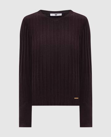 Коричневый джемпер в рубчик Коричневый джемпер в рубчик