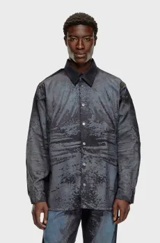 Мужская темно-синяя рубашка D-SIMPLY-S4 CAMICIA Синий XL Diesel A14728 068NL