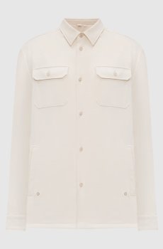 Бежевая рубашка из шерсти