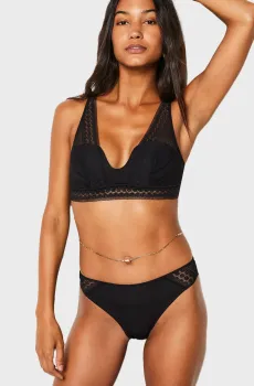 Женские черные трусики-слипы CRUSH Черный S Etam 6548401