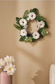 Декоративний вінок - білий