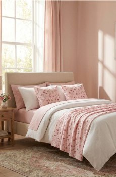 Наволочки з рослинним мотивом 2 pack - рожевий