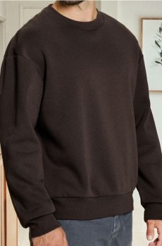 Світшот basic - пильно-коричневий