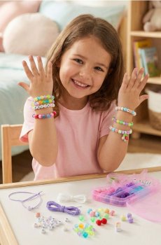 Набір бісеру для створення прикрас 371 шт. - різнобарвний