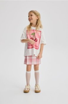 Reserved - Свободная футболка с принтом - кремовий - 058HU-01X