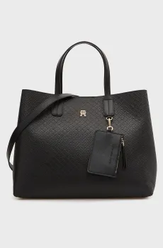 Женская черная сумка ICON SATCHEL MONO Черный ONESIZE Tommy Hilfiger AW0AW18923