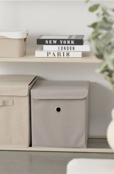 Контейнер для зберігання з кришкою - сірий