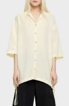 Женская желтая льняная рубашка Желтый M Bimba Y Lola 251BR2022.10114