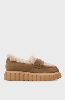 Женские коричневые замшевые лоферы Коричневый 38 Voile Blanche 2019533-4D73