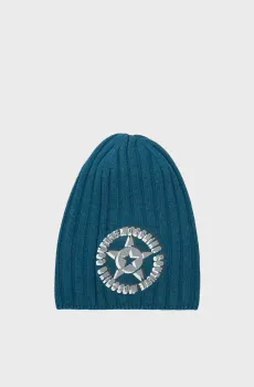 Женская бирюзовая шапка Бирюзовый ONESIZE Moschino 60078 - M5542
