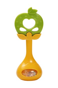Игрушка прорезыватель-погремушка Lindo Яблоко, от 3 месяцев (Б 388)