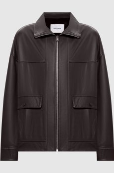 Коричневая кожаная куртка