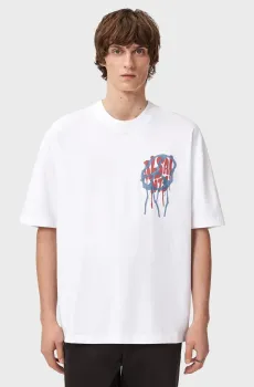 Мужская белая футболка RUNNER Белый S AllSaints M035PD