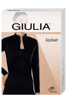Бесшовная женская кофта Giulia Jacket из микрофибры на молнии, Black, размер S/M