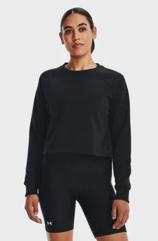 Женский черный свитшот UA Crop Terry LS BTG Черный XXL Under Armour 1378650-001