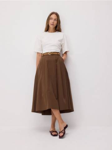 Reserved - Приталена футболка - кремовий - 408FS-01X