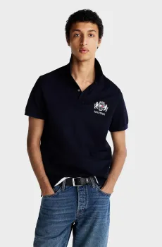 Мужское темно-синее поло ICON GRAPHIC REG POLO Синий L Tommy Hilfiger MW0MW37516
