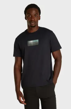 Мужская черная футболка GEL OVERLAY LOGO Черный S Calvin Klein K10K114174