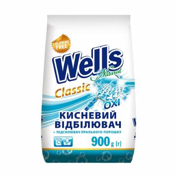 Отбеливатель порошкообразный Wells Natural Classic Oxi, 900 г Отбеливатель порошкообразный Wells Natural Classic Oxi, 900 г