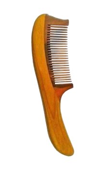 Гребень для волос Cosmo Shop деревянный, сандал комби, с ручкой, 19*4. 5 см, 1 шт (CS377)