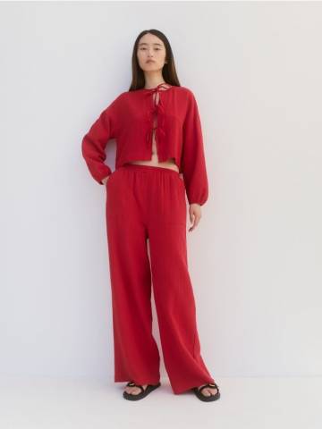 Reserved - LADIES` TROUSERS - червоний - YH525-33X Reserved - LADIES` TROUSERS - червоний - YH525-33X