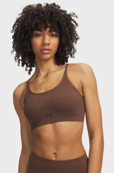 Женский коричневый топ Seamless Cotton Low Bra Коричневый XS Under Armour 6009864-230