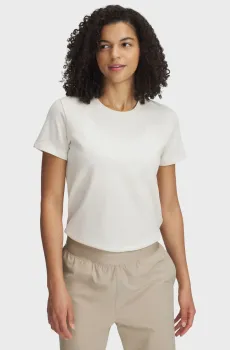 Женская бежевая футболка UA HWT BRANDED CORE SS Бежевый XXL Under Armour 1389745-279