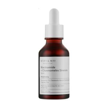 Осветляющая сыворотка для лица Mary & May Niacinamide + Chaenomeles Sinensis Serum с ниацинамидом и хеномелесом, 30 мл Осветляющая сыворотка для лица Mary & May Niacinamide + Chaenomeles Sinensis Serum с ниацинамидом и хеномелесом, 30 мл