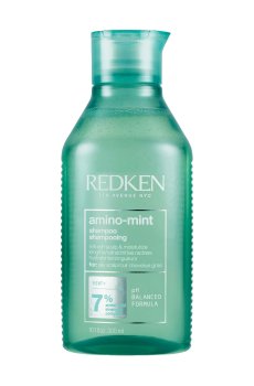 Освежающий шампунь Redken Amino-Mint Shampoo для контроля жирности кожи головы и увлажнения волос по длине, 300 мл