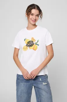 Женская белая футболка Белый L PRPY PWTSHGOK44