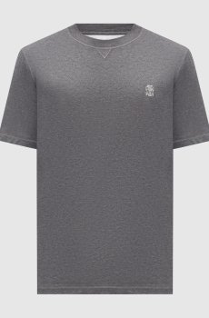 Серая меланжевая футболка