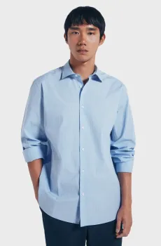 Мужская голубая рубашка в клетку Голубой M SPRINGFIELD 1502914