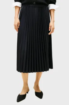 Женская темно-синяя плиссированная юбка FLANNEL Синий S Tommy Hilfiger WW0WW48258