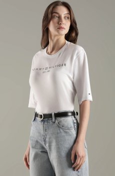 Tommy Hilfiger Women Brand Logo Printed T-shirt