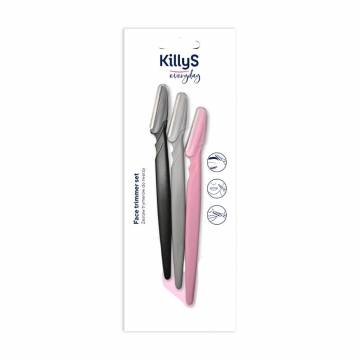 Набор триммеров для лица KillyS Face Trimmer Set (черный, 1 шт + серый, 1 шт + розовый, 1 шт) (500782)