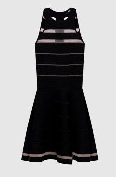 Черное платье мини