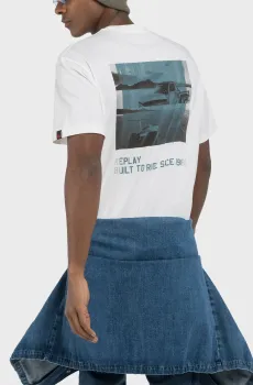 Мужская белая футболка Белый S Replay M3032 .000.2660