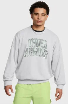 Мужской светло-серый свитшот UA Icon HWT Terry OS Crew Серый S Under Armour 1386548-011