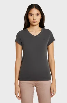 Женская черная футболка Overdyed eyben slim Черный S G-Star RAW D24533,B059